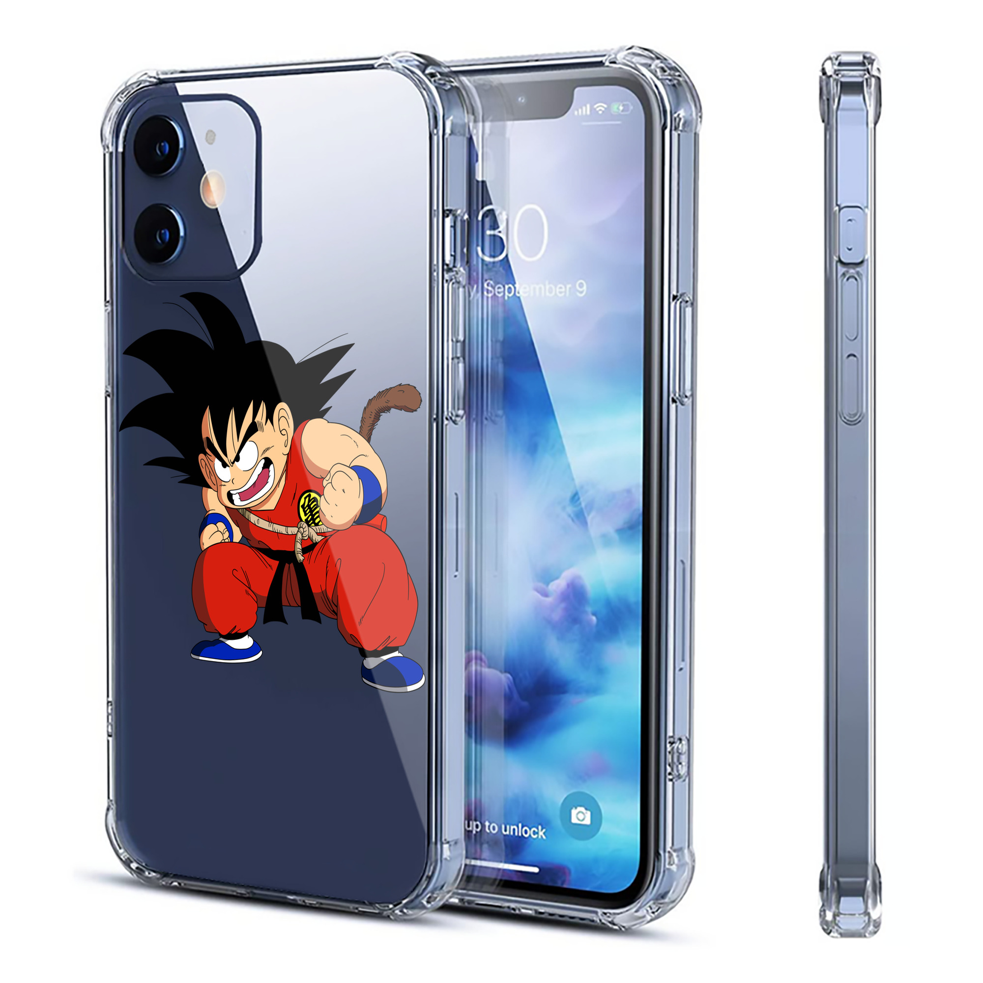 （画像用） ドラゴンボール 孫悟空（そん ごくう）Son Goku カカロット DRAGON BALL Kakarotto 【iPhone 12シリーズ対応】透明スマホケース（クリアソフトケース）